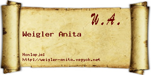 Weigler Anita névjegykártya